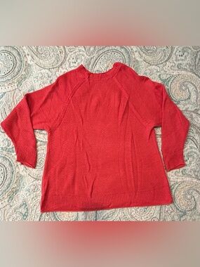 Sonoma Women's XXL Coral Pink Cotton Blend Sweater